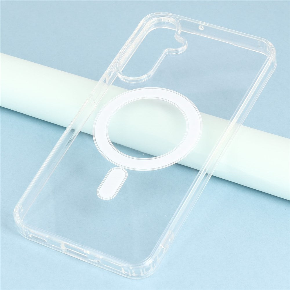 For Samsung Galaxy A36 5G Magnetic Case TPU + Acrylic Clear Phone Cover
