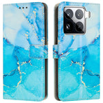 For Xiaomi 15 Pro Stand Case Marble Pattern PU Leather Wallet Phone Cover