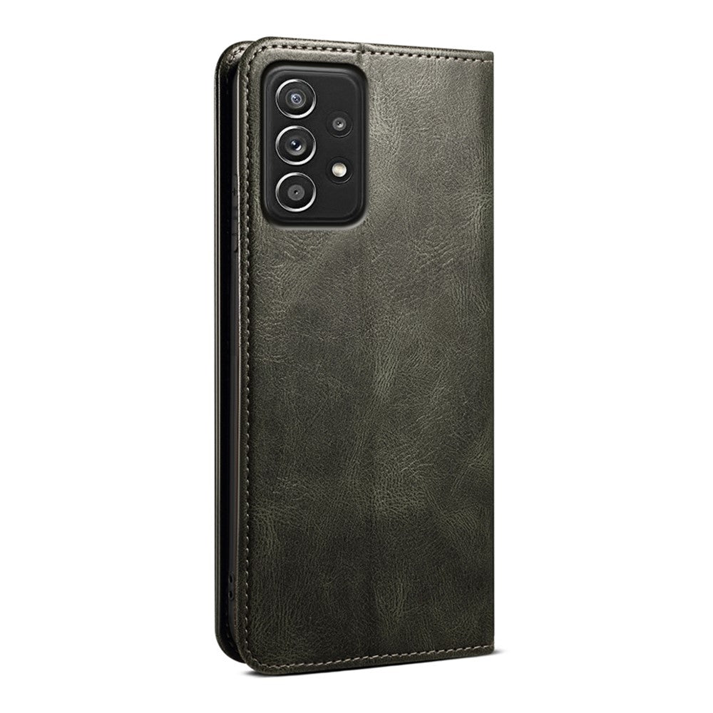For Samsung Galaxy A52 4G / 5G / A52s 5G Case Crazy Horse Texture Waxy Leather Wallet Stand Phone Cover