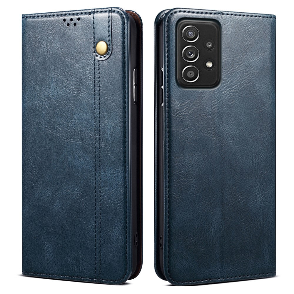 For Samsung Galaxy A52 4G / 5G / A52s 5G Case Crazy Horse Texture Waxy Leather Wallet Stand Phone Cover
