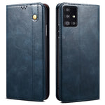 For Samsung Galaxy A21s Case Crazy Horse Texture Waxy Leather Wallet Stand Phone Cover