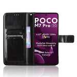 For Xiaomi Poco M7 Pro 5G Case Crazy Horse Texture PU Leather Phone Wallet Cover