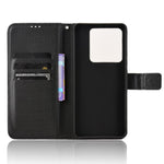 For Xiaomi Poco M7 Pro 5G Case PU Leather Diamond Texture Wallet Phone Cover