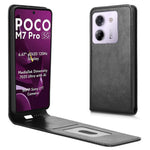 For Xiaomi Poco M7 Pro 5G / Redmi Note 14 5G Case with Card Slot Magnetic Vertical Flip Leather Phone Cover