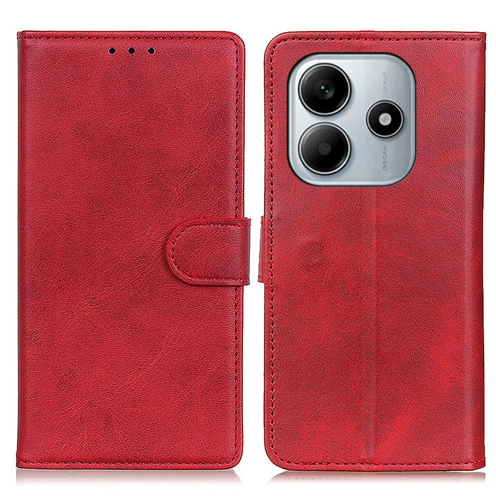 For Xiaomi Redmi Note 14 5G Wallet Case Cowhide Texture Leather Stand Phone Cover