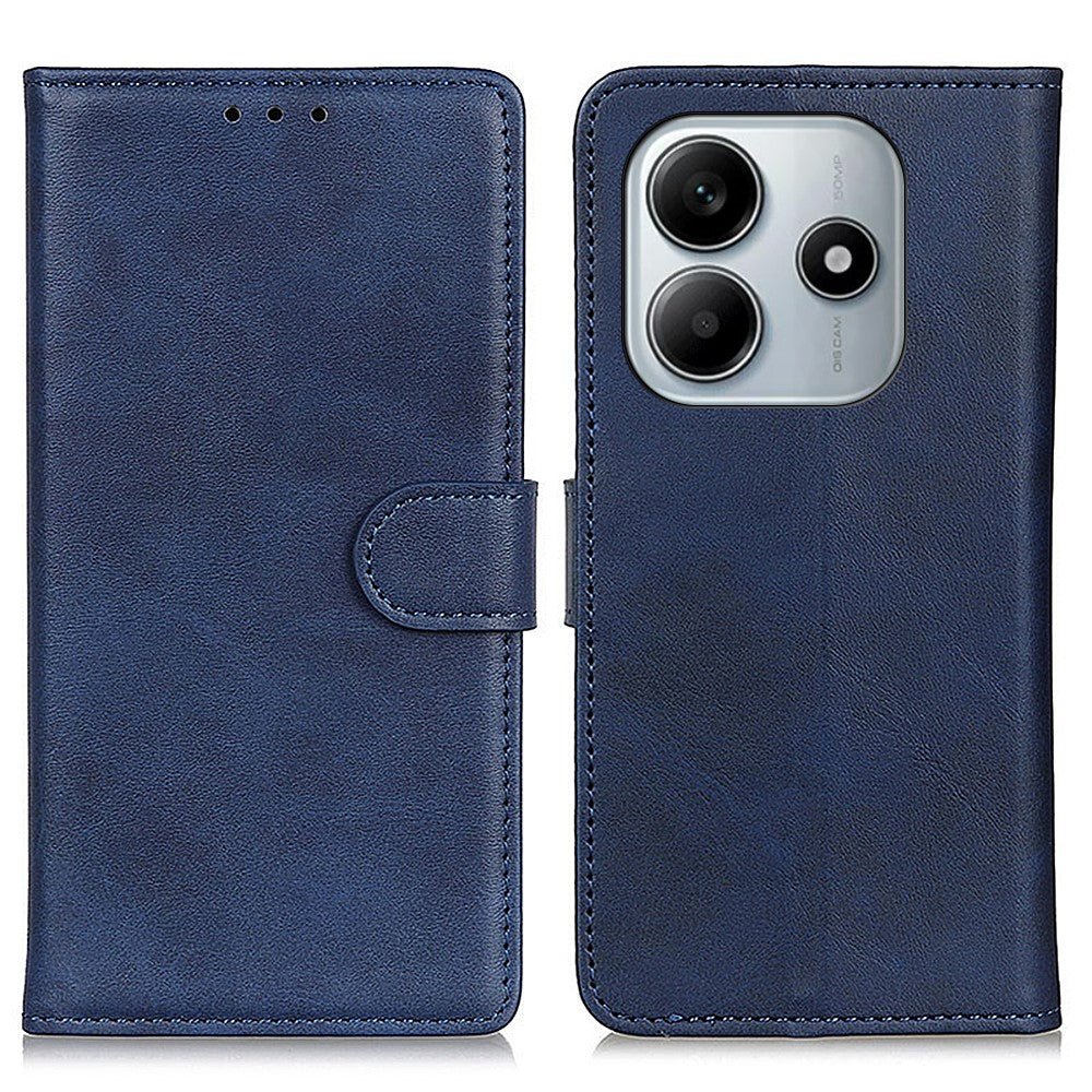 For Xiaomi Redmi Note 14 5G Wallet Case Cowhide Texture Leather Stand Phone Cover