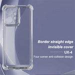 IMAK UX-4 Series For Xiaomi Redmi Note 12 4G Case Straight Frame Four Corner Shockproof Clear TPU Cover