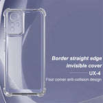 IMAK UX-4 Series For Xiaomi Redmi Note 12S 4G Case Straight Frame Four Corner Shockproof Clear TPU Cover