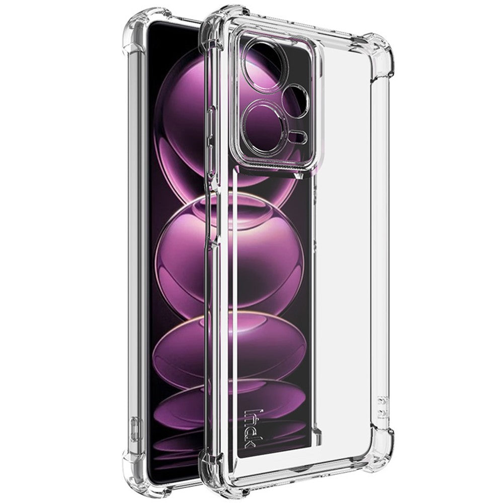 IMAK UX-4 Series For Xiaomi Redmi Note 12 Pro 5G Case Straight Frame Four Corner Shockproof Clear TPU Cover