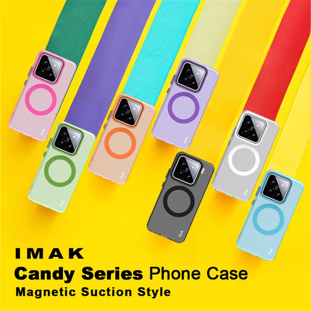 IMAK For Xiaomi 15 / 15 Custom Edition Magnetic Case Candy Color Anti Drop TPU + PET Back Cover