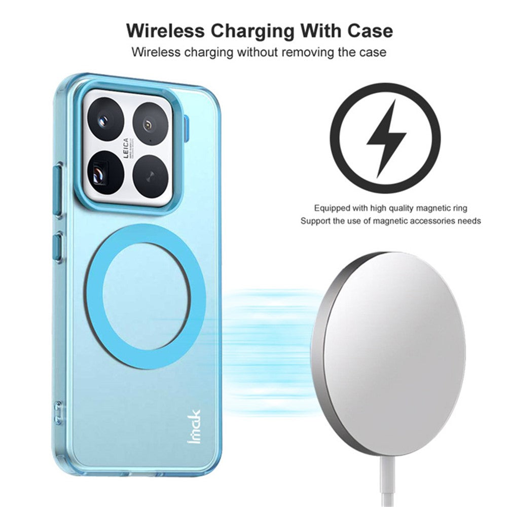 IMAK For Xiaomi 15 Pro Magnetic Case Candy Color Anti Drop TPU + PET Back Cover