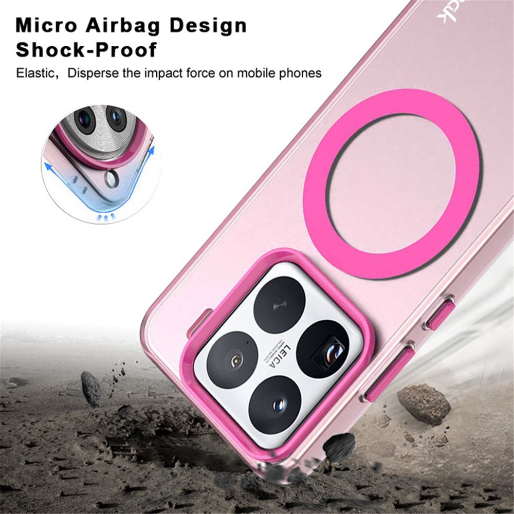 IMAK For Xiaomi 15 Pro Magnetic Case Candy Color Anti Drop TPU + PET Back Cover