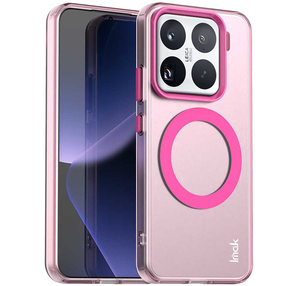 IMAK For Xiaomi 15 Pro Magnetic Case Candy Color Anti Drop TPU + PET Back Cover