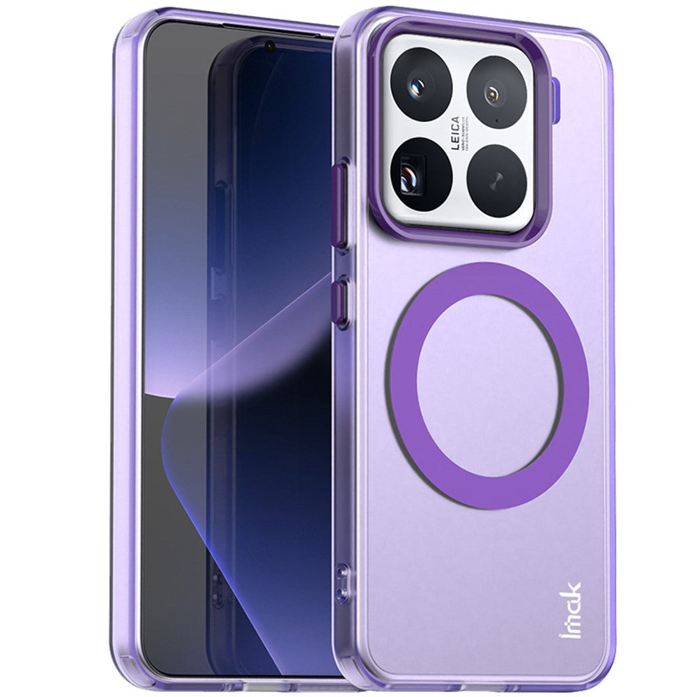 IMAK For Xiaomi 15 Pro Magnetic Case Candy Color Anti Drop TPU + PET Back Cover