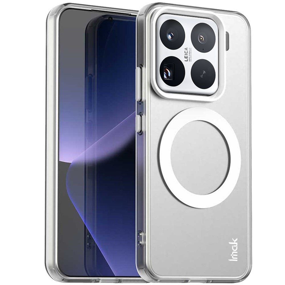 IMAK For Xiaomi 15 Pro Magnetic Case Candy Color Anti Drop TPU + PET Back Cover