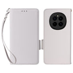 For Honor Magic7 5G Case with Wrist Strap Litchi Texture PU Leather Wallet Phone Cover