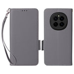 For Honor Magic7 5G Case with Wrist Strap Litchi Texture PU Leather Wallet Phone Cover
