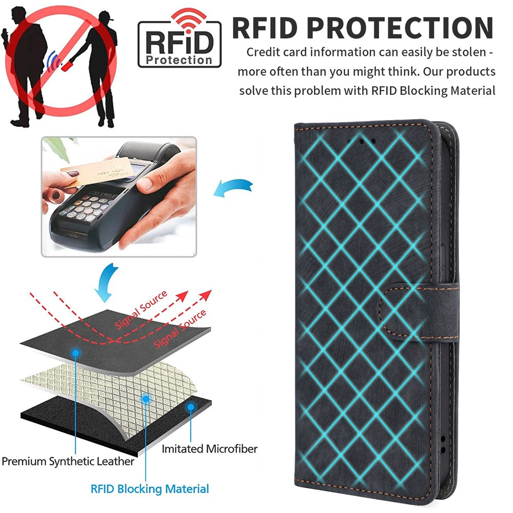 For Honor Magic7 5G Wallet Case RFID Blocking PU Leather Cover Stand View