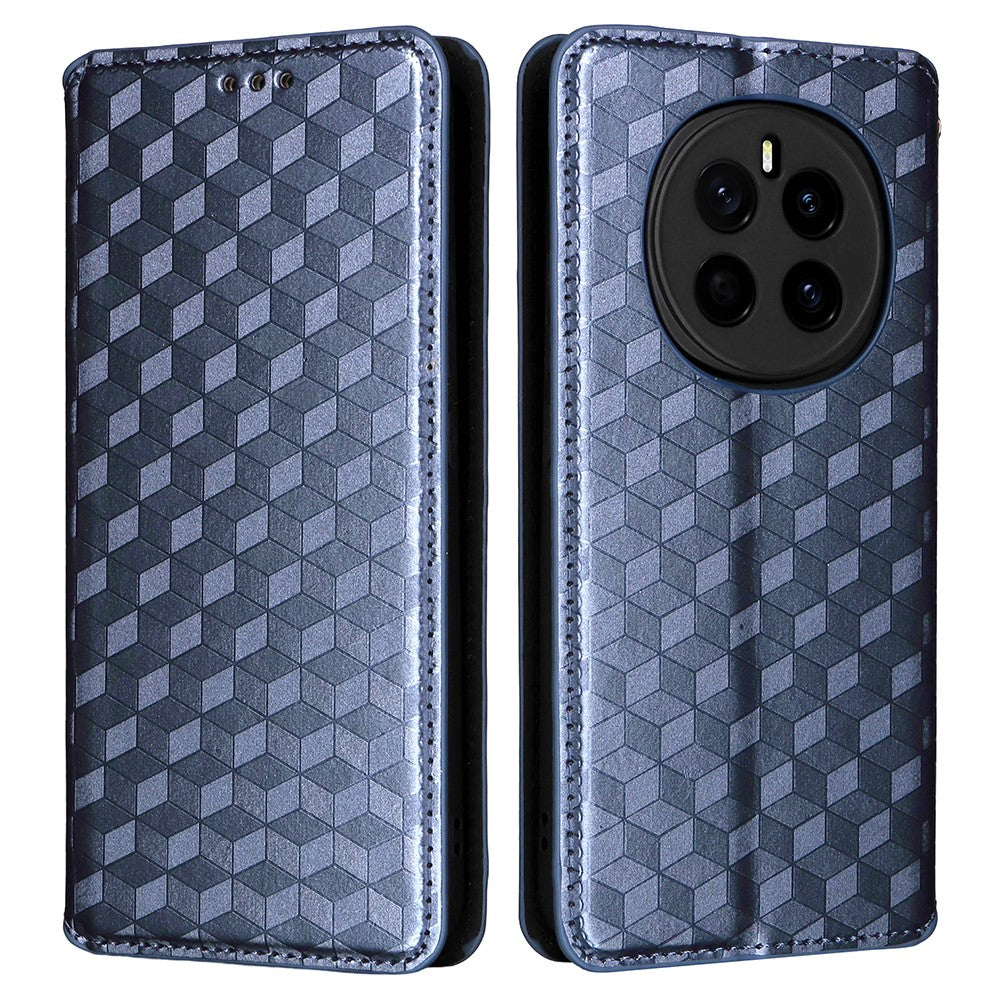 For Honor Magic7 5G Wallet Case Rhombus Imprinted Leather Phone Cover