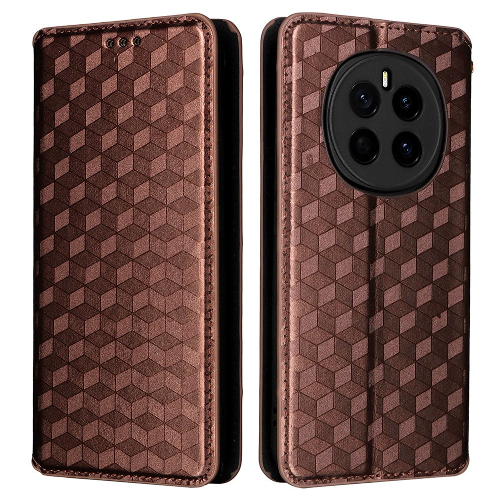 For Honor Magic7 5G Wallet Case Rhombus Imprinted Leather Phone Cover