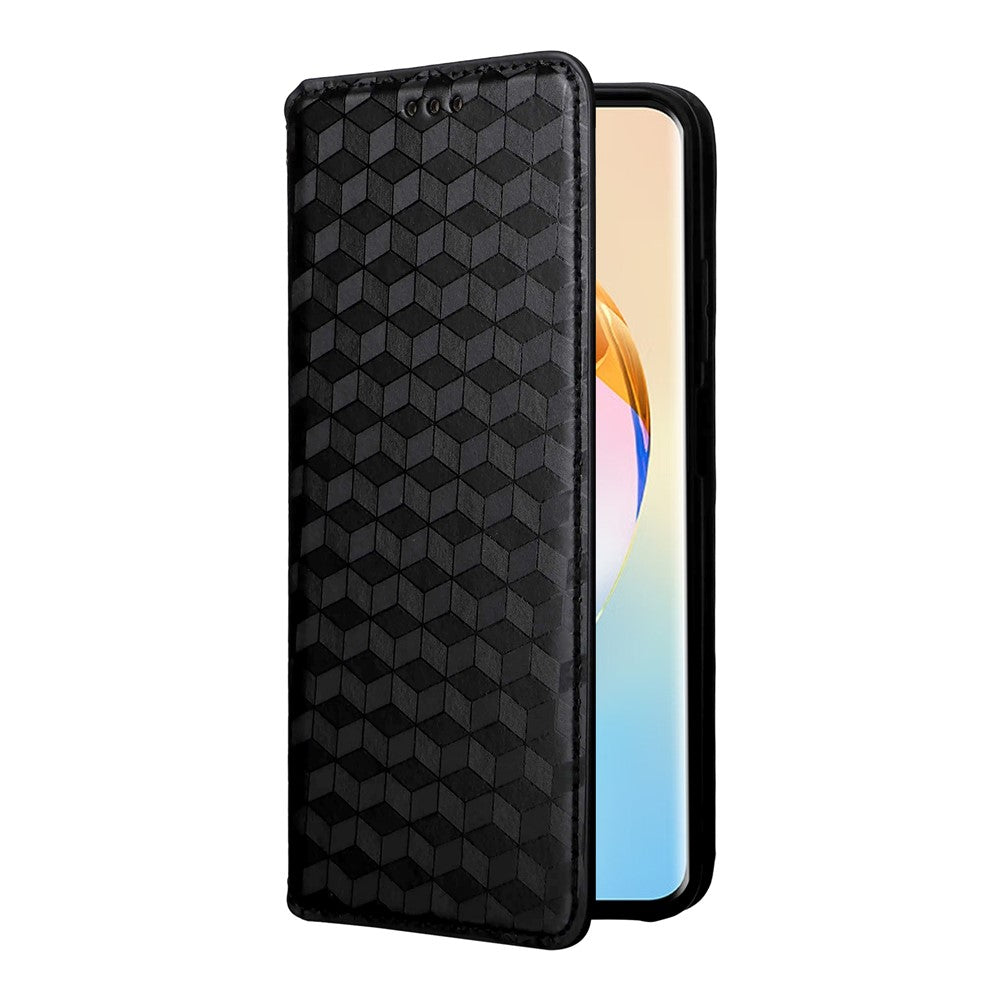 For Honor X9c Smart 5G / X60 5G Wallet Case Rhombus Imprinted Leather Phone Cover