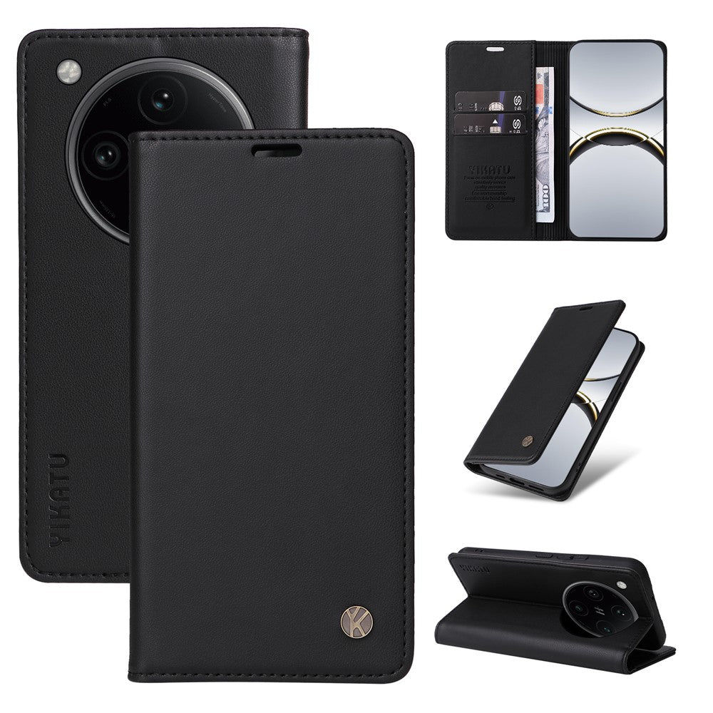YIKATU For Oppo Find X8 Pro 5G Phone Cases  Magnetic Closure PU Leather Mobile Cover