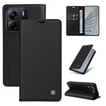 YIKATU For Xiaomi Redmi Note 14 4G (163.25mm) Phone Cases  Magnetic Closure PU Leather Mobile Cover