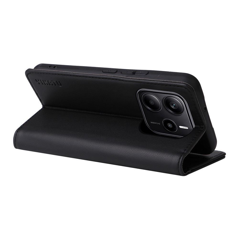 YIKATU For Xiaomi Redmi Note 14 4G (163.25mm) Phone Cases  Magnetic Closure PU Leather Mobile Cover