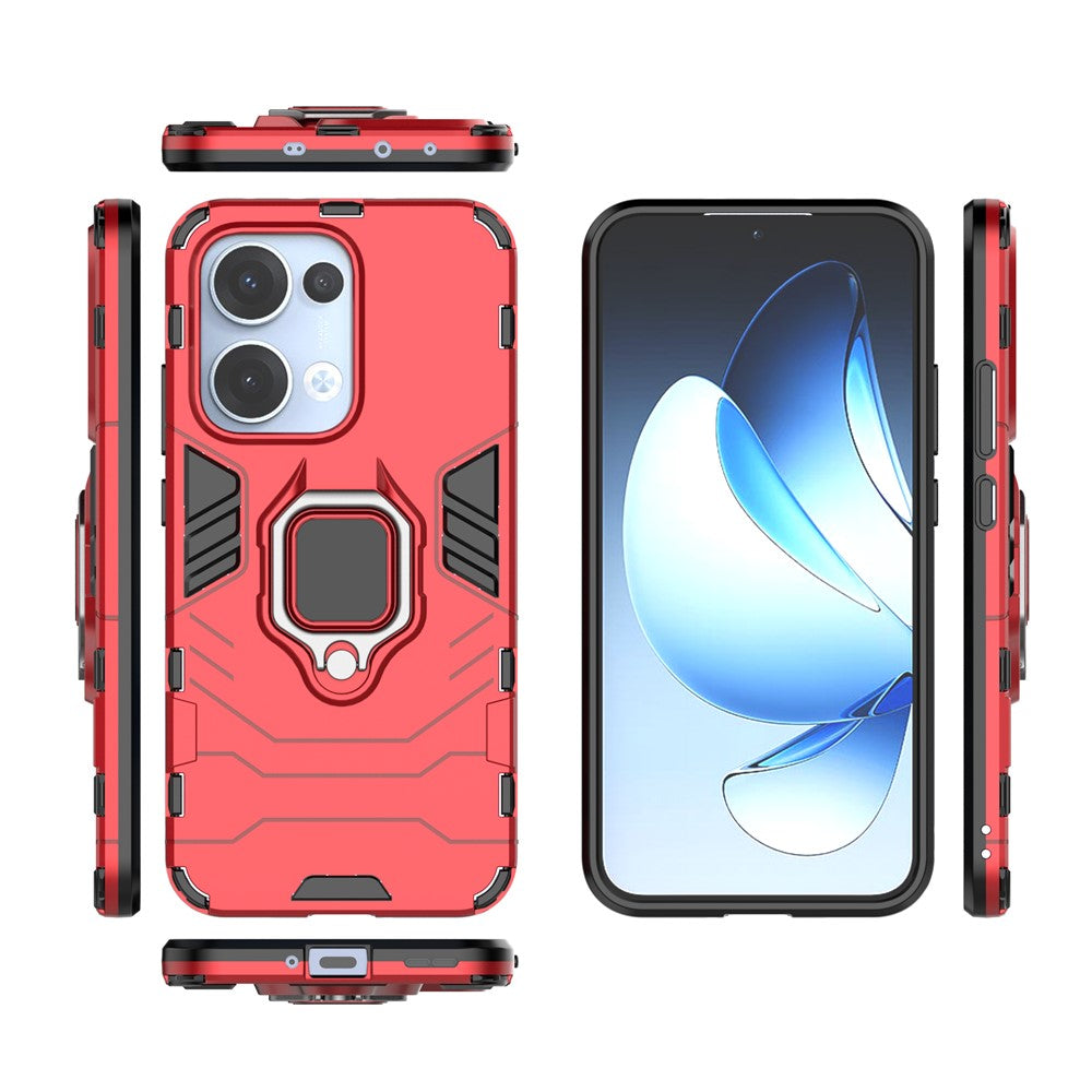 For Oppo Reno13 5G (Global) Case PC + TPU Protective Phone Cover with Ring Kickstand