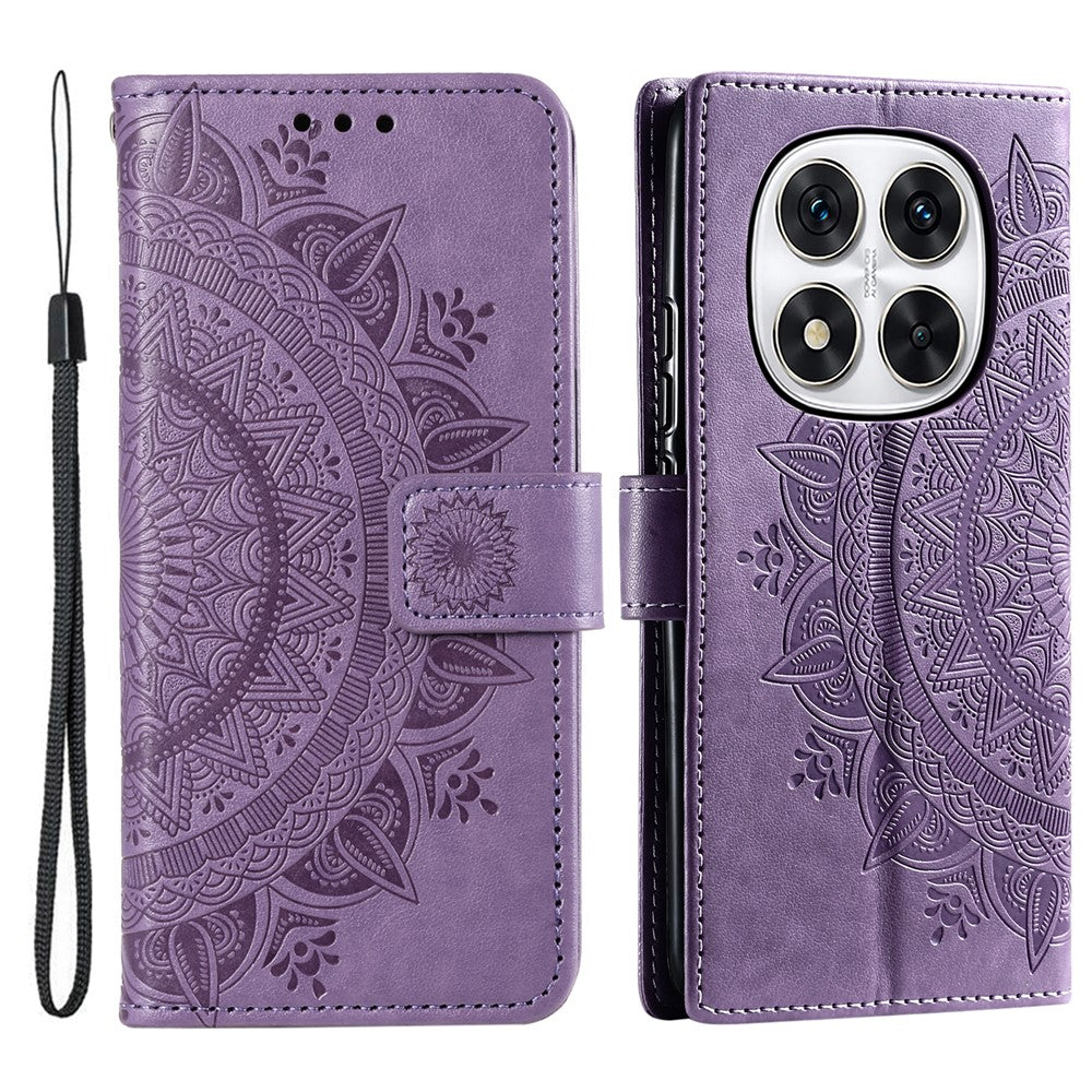 Stativfodral för Xiaomi Redmi Note Note 14 Pro+ 5G / 14 Pro 5G / Poco X7 5G Präglad Totem PU-läderplånboksfodral