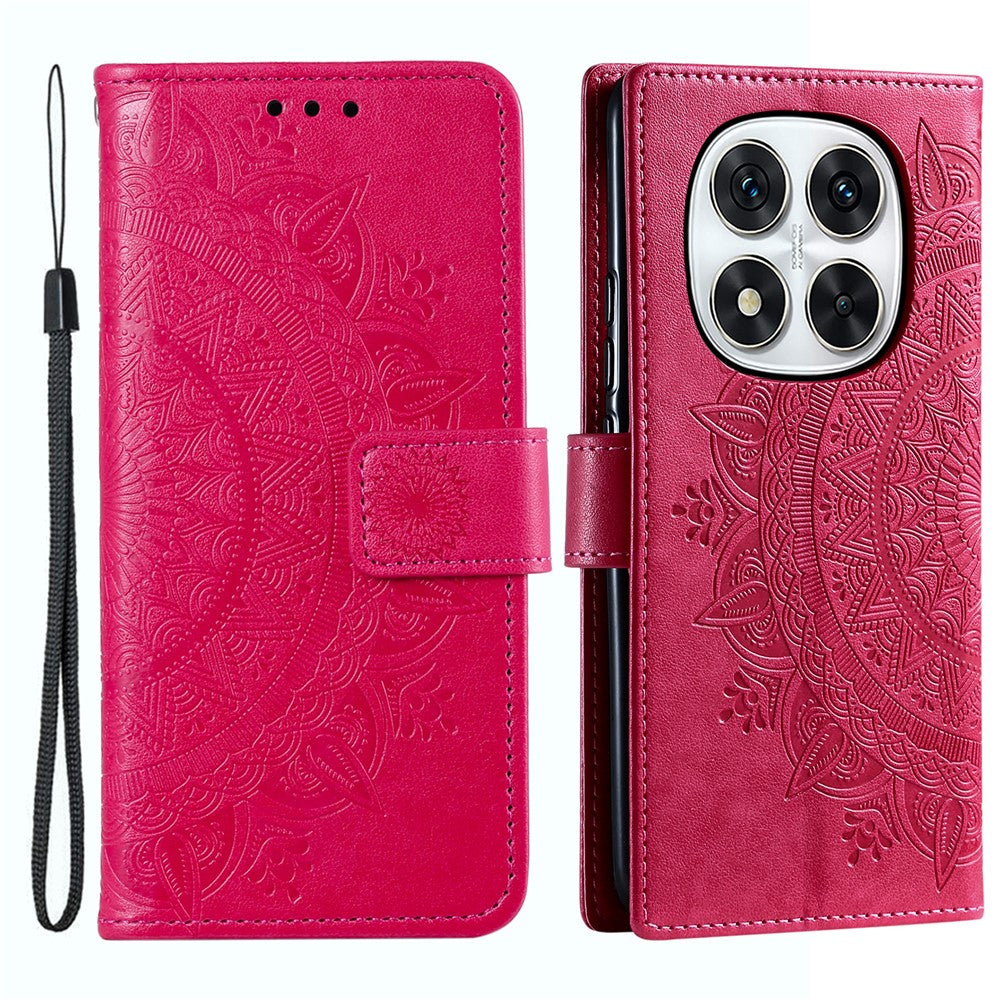 Stativfodral för Xiaomi Redmi Note Note 14 Pro+ 5G / 14 Pro 5G / Poco X7 5G Präglad Totem PU-läderplånboksfodral