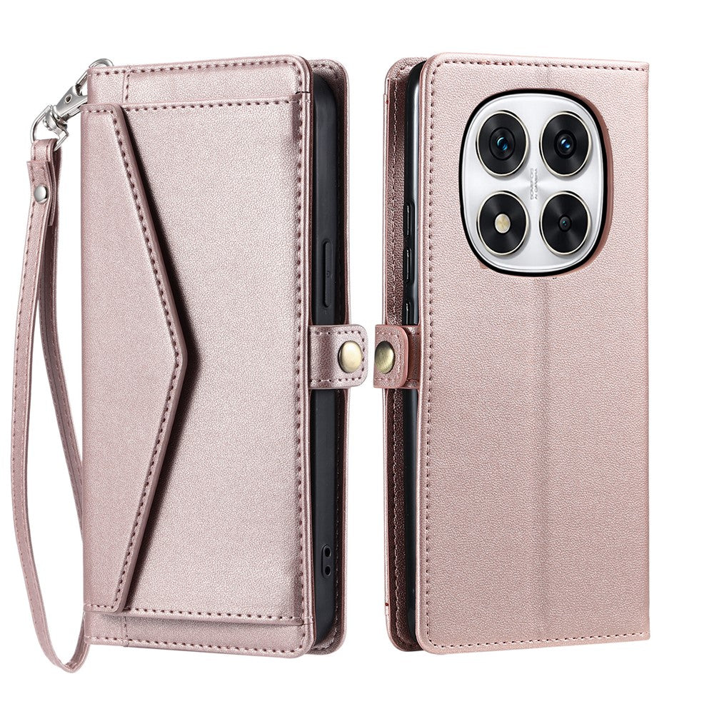 Leather Case for Xiaomi Redmi Note Note 14 Pro+ 5G / 14 Pro 5G / Poco X7 5G Wallet Stand Phone Cover with Straps
