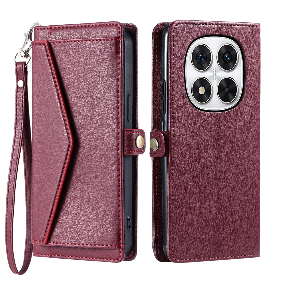 Leather Case for Xiaomi Redmi Note Note 14 Pro+ 5G / 14 Pro 5G / Poco X7 5G Wallet Stand Phone Cover with Straps