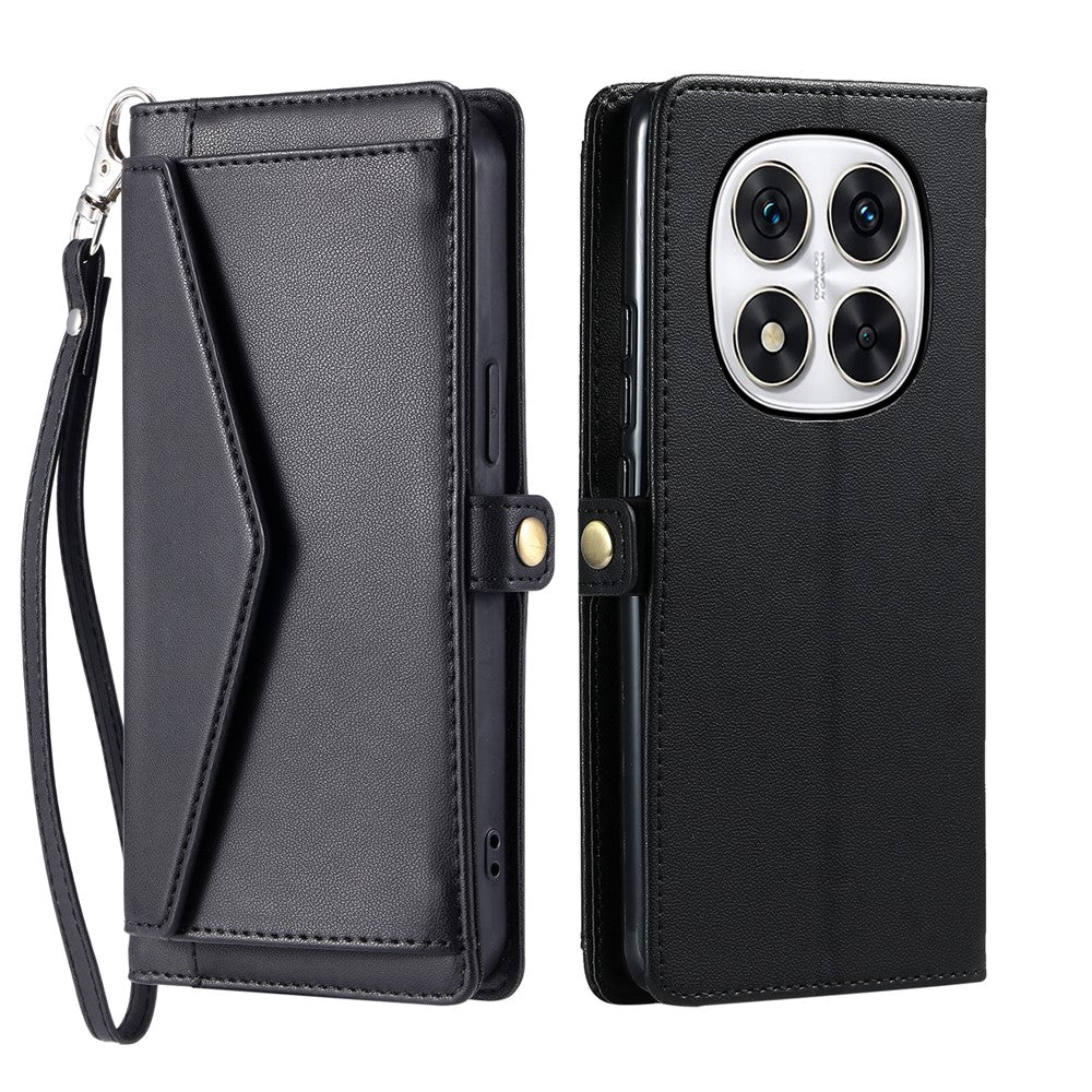 Läderfodral för Xiaomi Redmi Note Note 14 Pro+ 5G / 14 Pro 5G / Poco X7 5G Plånboksfodral med remmar