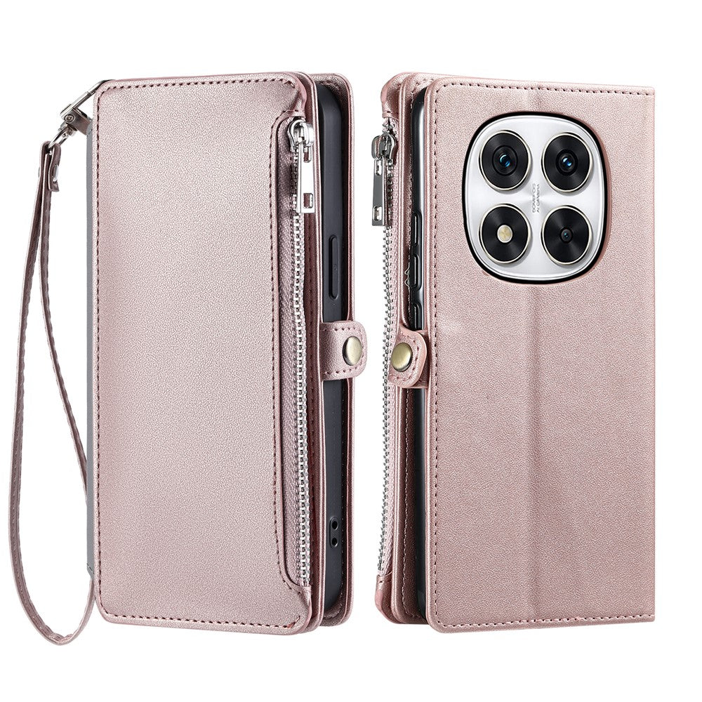 Leather Case for Xiaomi Redmi Note Note 14 Pro+ 5G / 14 Pro 5G / Poco X7 5G TPU+PU Wallet Phone Cover with Straps