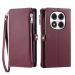 Leather Case for Xiaomi Redmi Note Note 14 Pro+ 5G / 14 Pro 5G / Poco X7 5G TPU+PU Wallet Phone Cover with Straps
