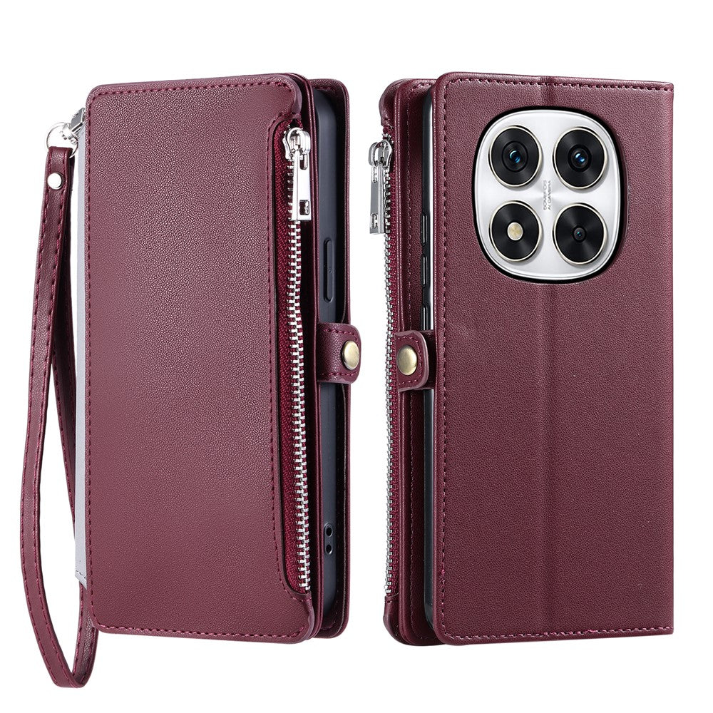 Leather Case for Xiaomi Redmi Note Note 14 Pro+ 5G / 14 Pro 5G / Poco X7 5G TPU+PU Wallet Phone Cover with Straps