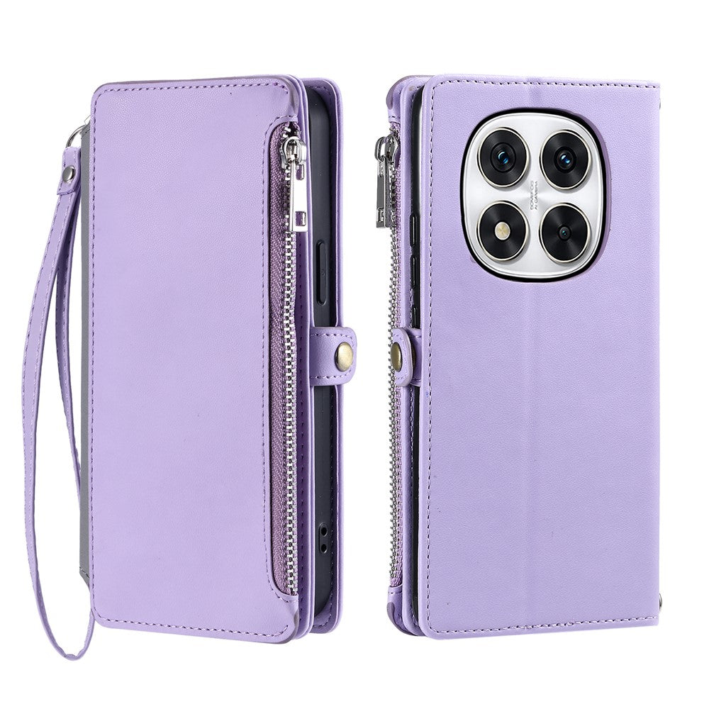 Leather Case for Xiaomi Redmi Note Note 14 Pro+ 5G / 14 Pro 5G / Poco X7 5G TPU+PU Wallet Phone Cover with Straps