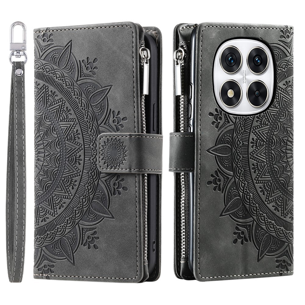 Wallet Case for Xiaomi Redmi Note 14 Pro+ 5G / 14 Pro 5G / Poco X7 5G PU Leather Phone Cover Mandala Flower Pattern