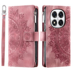 Wallet Case for Xiaomi Redmi Note 14 Pro+ 5G / 14 Pro 5G / Poco X7 5G PU Leather Phone Cover Mandala Flower Pattern