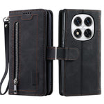Phone Case for Xiaomi Redmi Note 14 Pro+ 5G / 14 Pro 5G / Poco X7 5G Leather Cover with Zipper Wallet 9 Card Slots