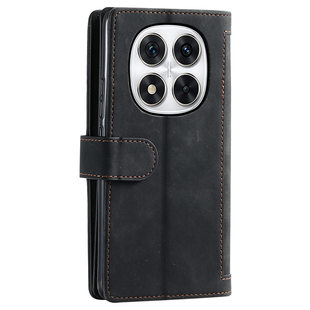 Phone Case for Xiaomi Redmi Note 14 Pro+ 5G / 14 Pro 5G / Poco X7 5G Leather Cover with Zipper Wallet 9 Card Slots