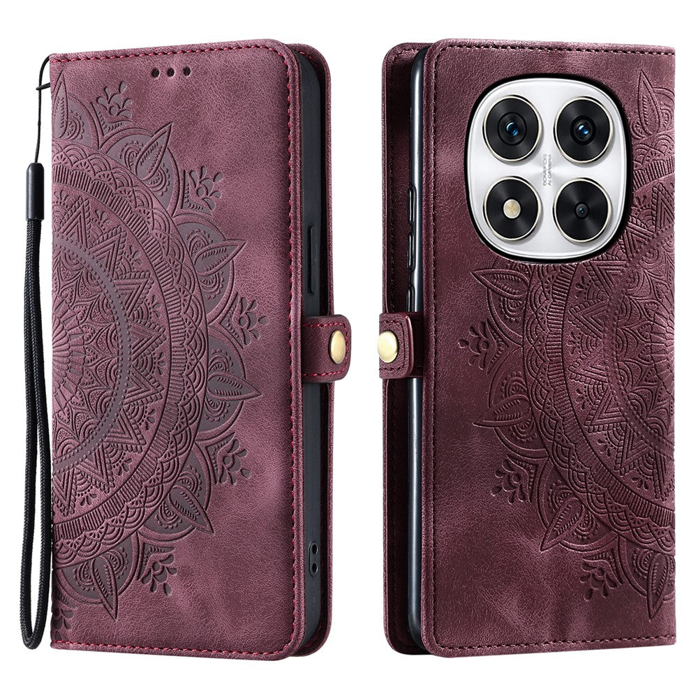 Wallet Case for Xiaomi Redmi Note 14 Pro+ 5G / 14 Pro 5G / Poco X7 5G Leather Phone Cover Skin Feel Totem Imprinted