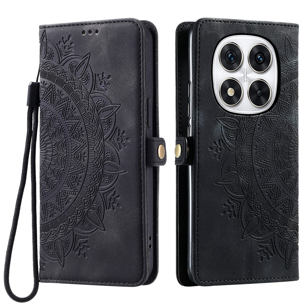 Wallet Case for Xiaomi Redmi Note 14 Pro+ 5G / 14 Pro 5G / Poco X7 5G Leather Phone Cover Skin Feel Totem Imprinted
