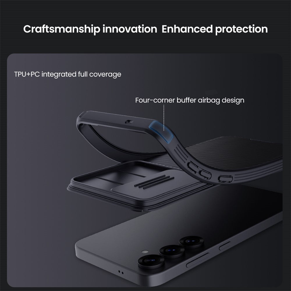 NILLKIN Camshield Pro Series for Samsung Galaxy S25+ Case PC + TPU Slide Camera Lid Phone Cover
