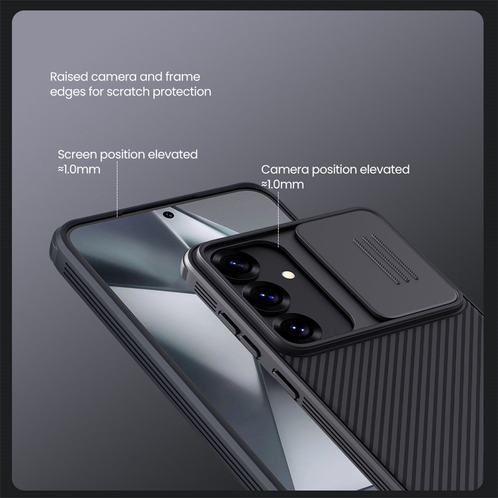 NILLKIN Camshield Pro Series for Samsung Galaxy S25+ Case PC + TPU Slide Camera Lid Phone Cover
