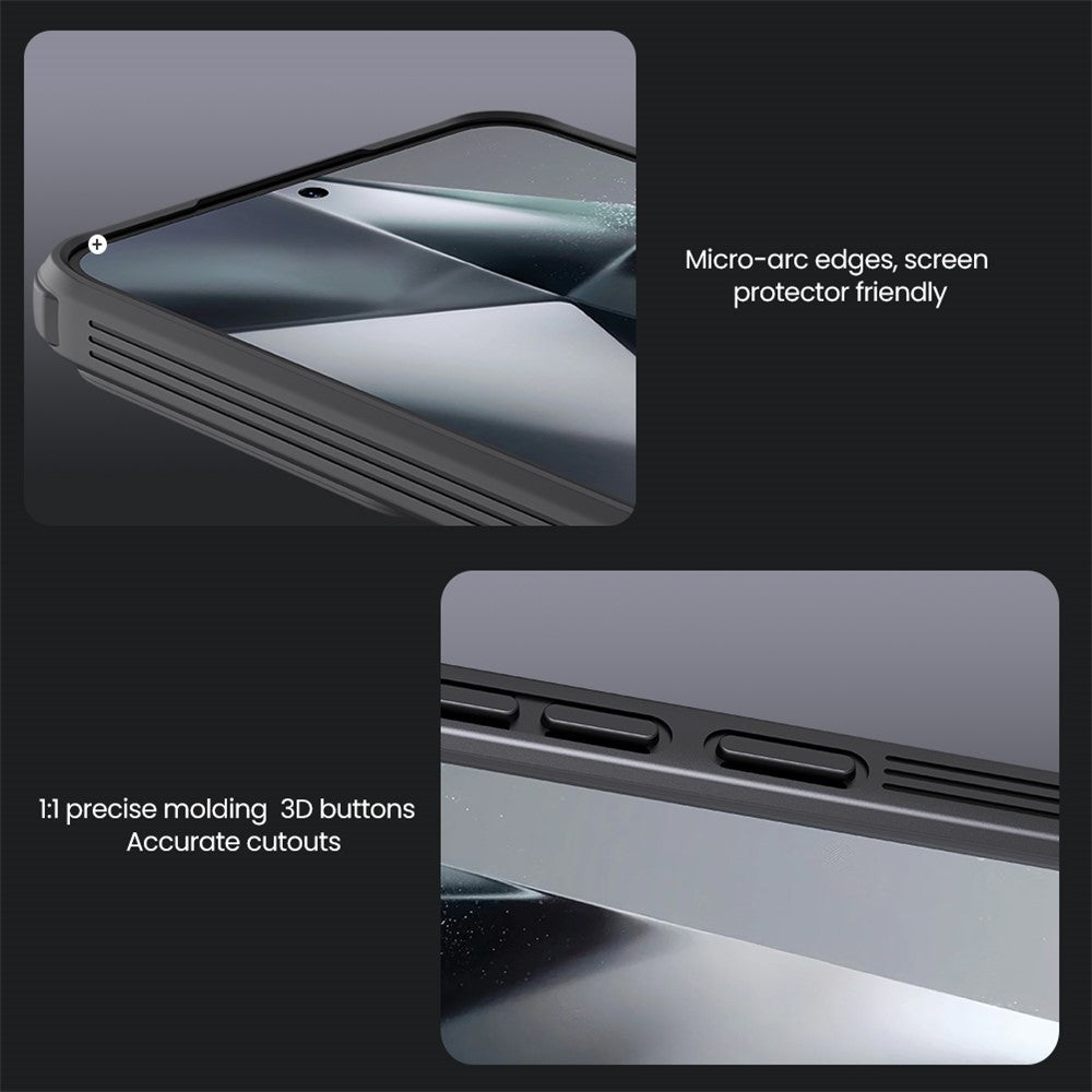 NILLKIN Camshield Pro Series for Samsung Galaxy S25+ Case PC + TPU Slide Camera Lid Phone Cover