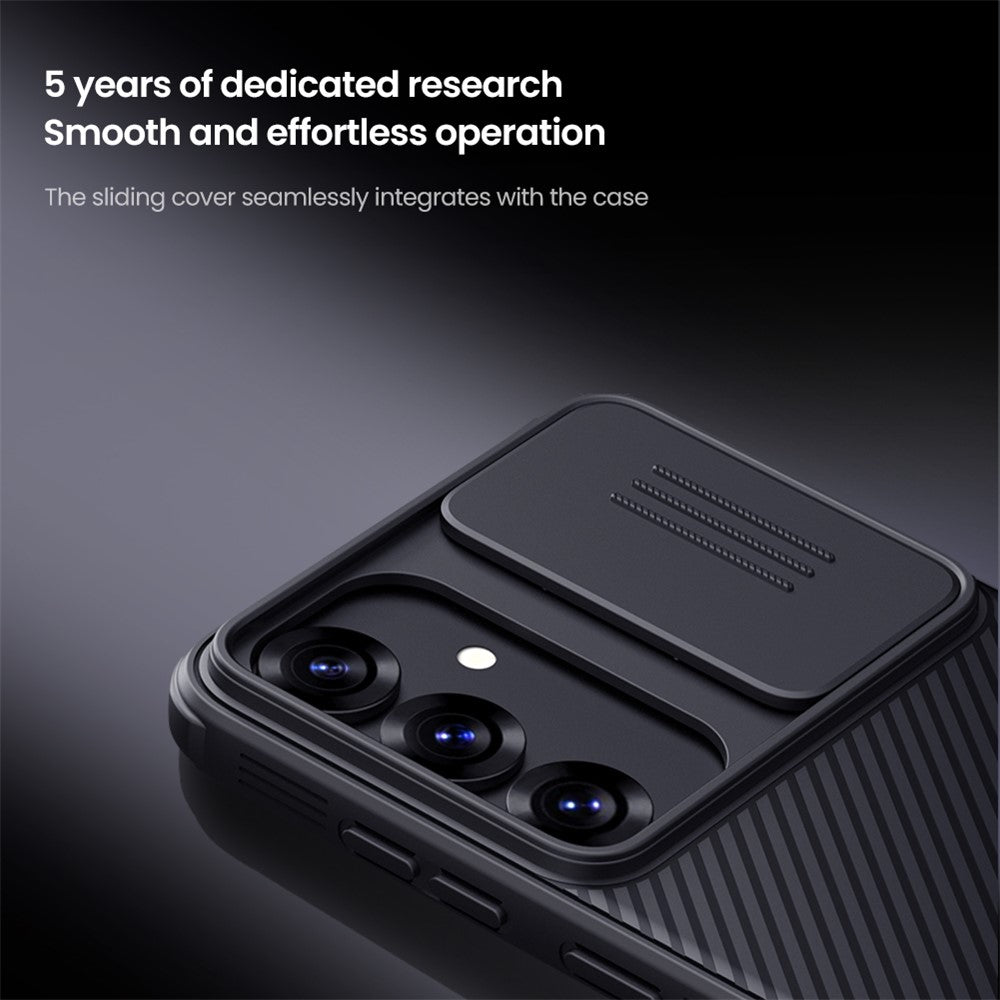 NILLKIN Camshield Pro Series for Samsung Galaxy S25+ Case PC + TPU Slide Camera Lid Phone Cover