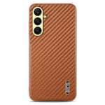 AZNS For Samsung Galaxy A56 5G Case Electroplating Carbon Fiber Texture PU + TPU Phone Cover