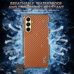 AZNS For Samsung Galaxy A56 5G Case Electroplating Carbon Fiber Texture PU + TPU Phone Cover